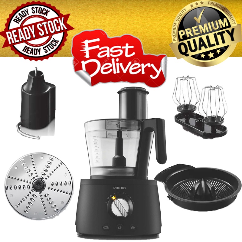 Philips Food Processor 7000Series HR7776 Chop, slice, shred, knead, whip and blend 7Accessories
