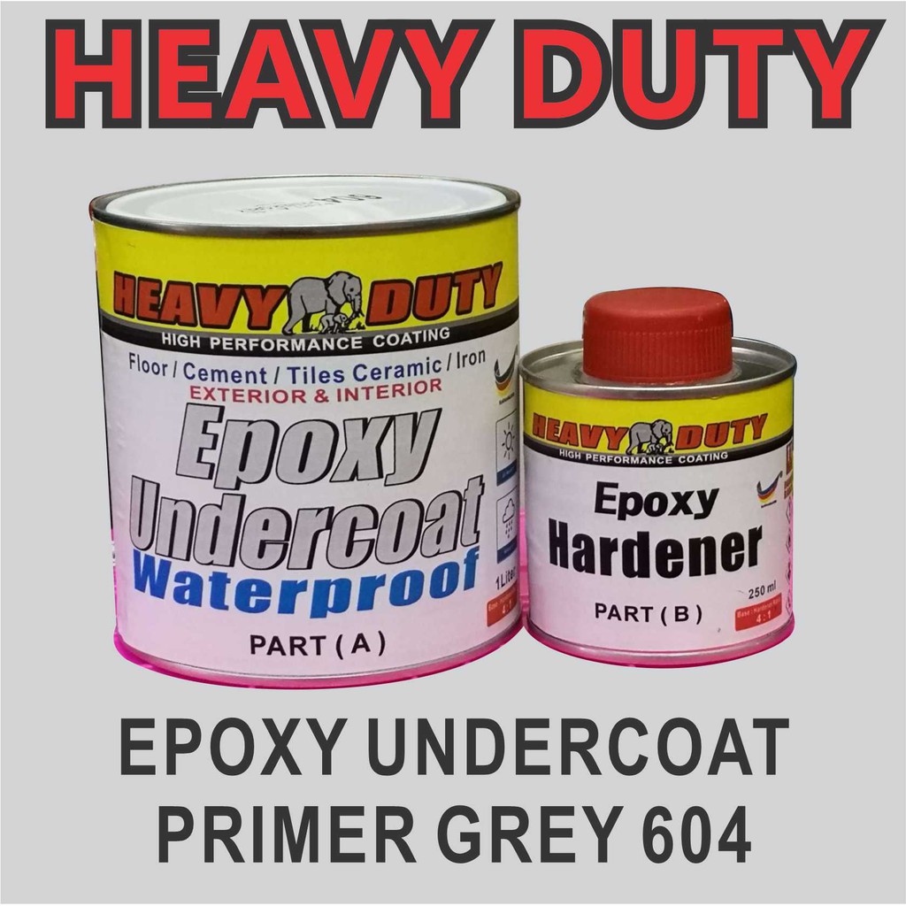 EPOXY UNDERCOAT ( 1L ) HEAVY DUTY PRIMER GREY 604 FOR TILES & CEMENT