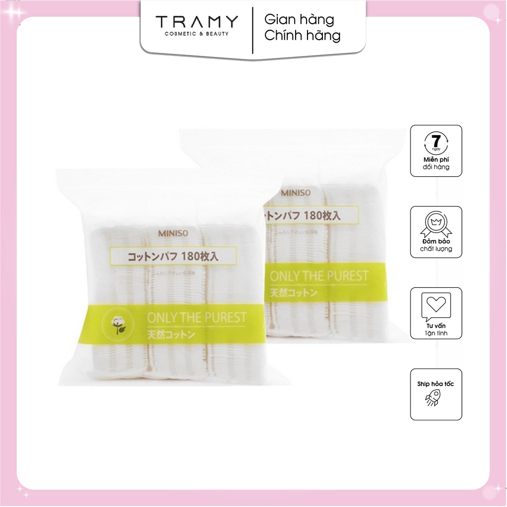 Miniso Cotton Makeup Remover 180 Pieces Shopee Malaysia