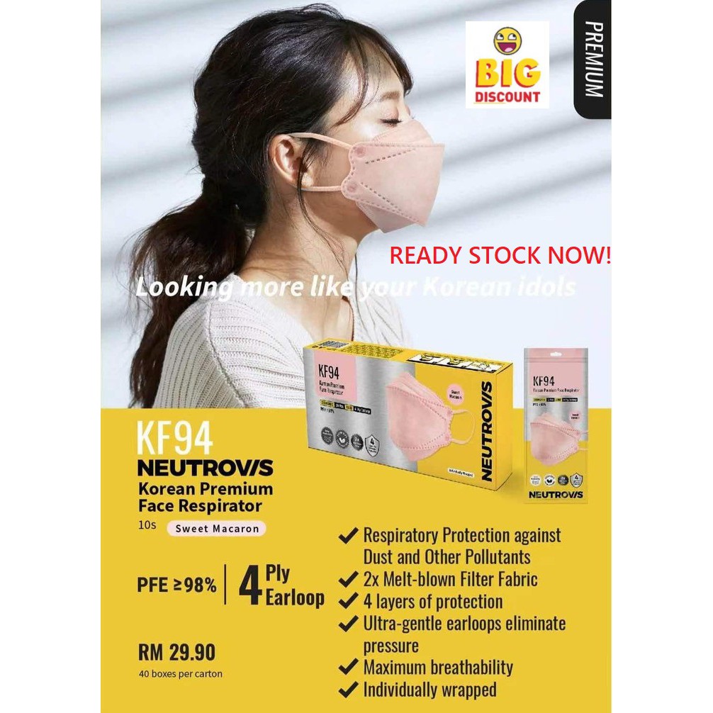 🔥 新品 Brand New KF94 Korean Premium Face Respirator Neutrovis and 3 Ply