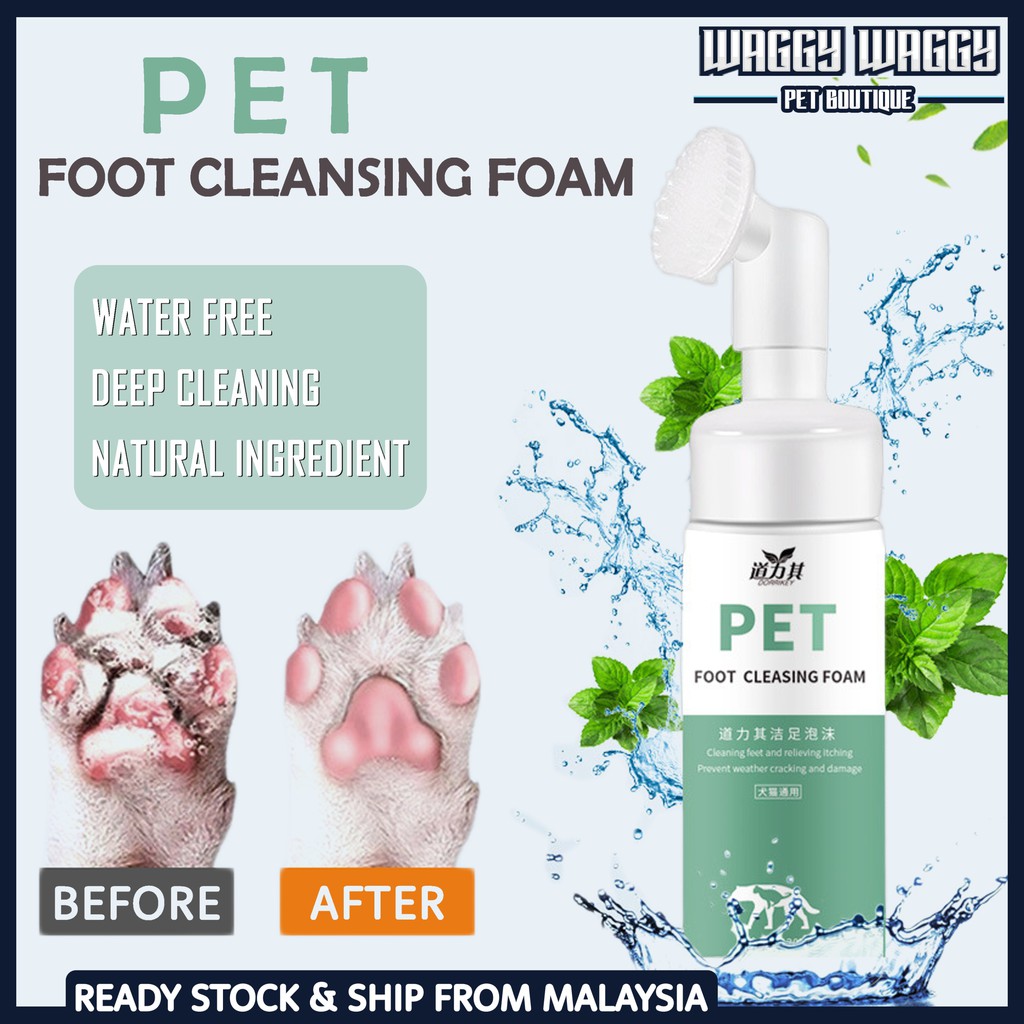 Pet Foot Cleansing Foam Cat Dog Deodorant Foot Wash Foot Care Paw