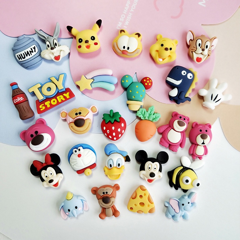 DIY 3D Sticker Strawberry Bear Water Cup Cartoon Resin Jewelry