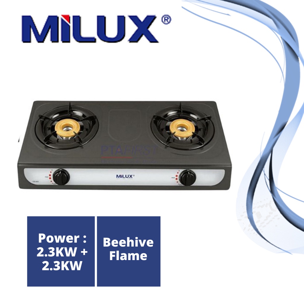 MILUX Double Burner Gas Cooker YS023 & YS3030B YS3030 / PHILUX