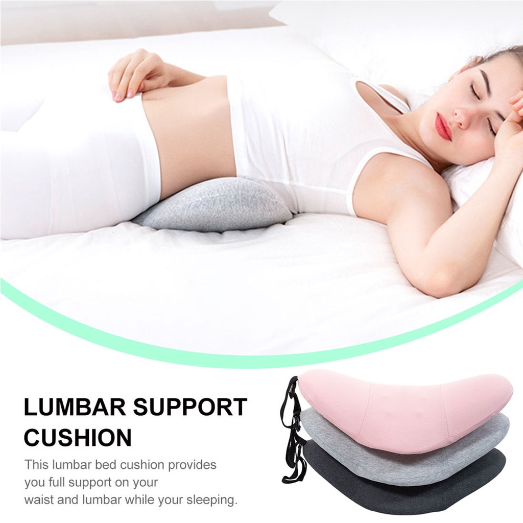 Memory Foam Lumbar Pillow Rollable Waist Massage Back Pillow Pregnant Waist Pad Bed Sleeping