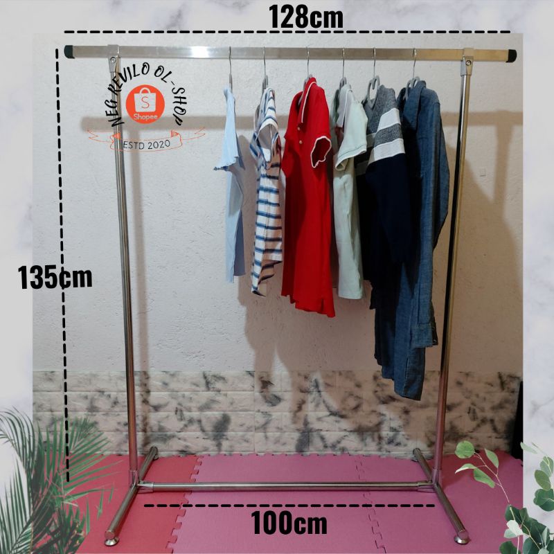 Light Weight Heavy Duty Aluminum Clothes Hanger Rack Shopee Malaysia