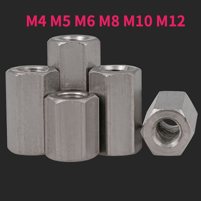 Hex Rod Coupling Nuts 304 A2 Stainless Hex Connector Nut M4 M5 M6 M8