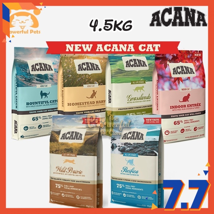 ACANA Cat Dry Food Pacifica/Wild Prairie/Grasslands/Indoor Entree