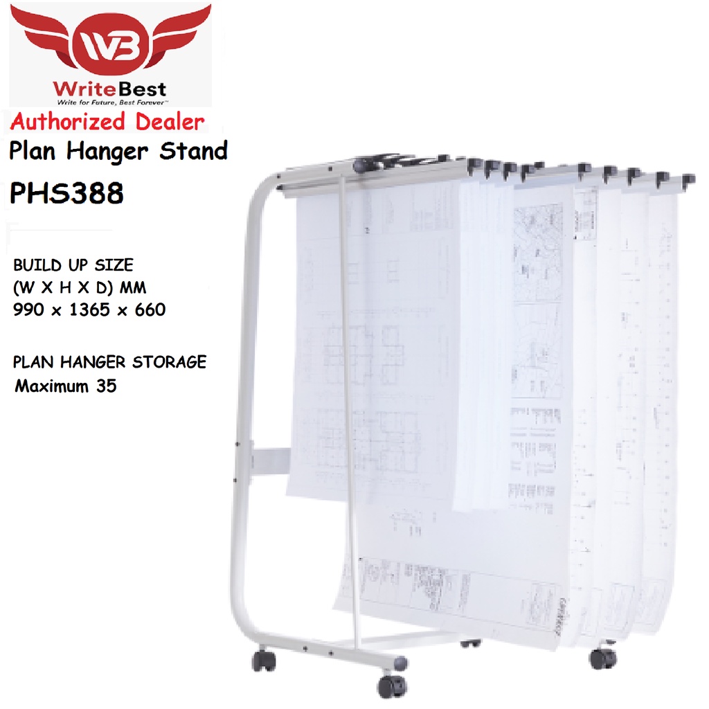 Writebest Plan Hanger Stand PHS388 Suitable for A1 & A0 Plan hanger
