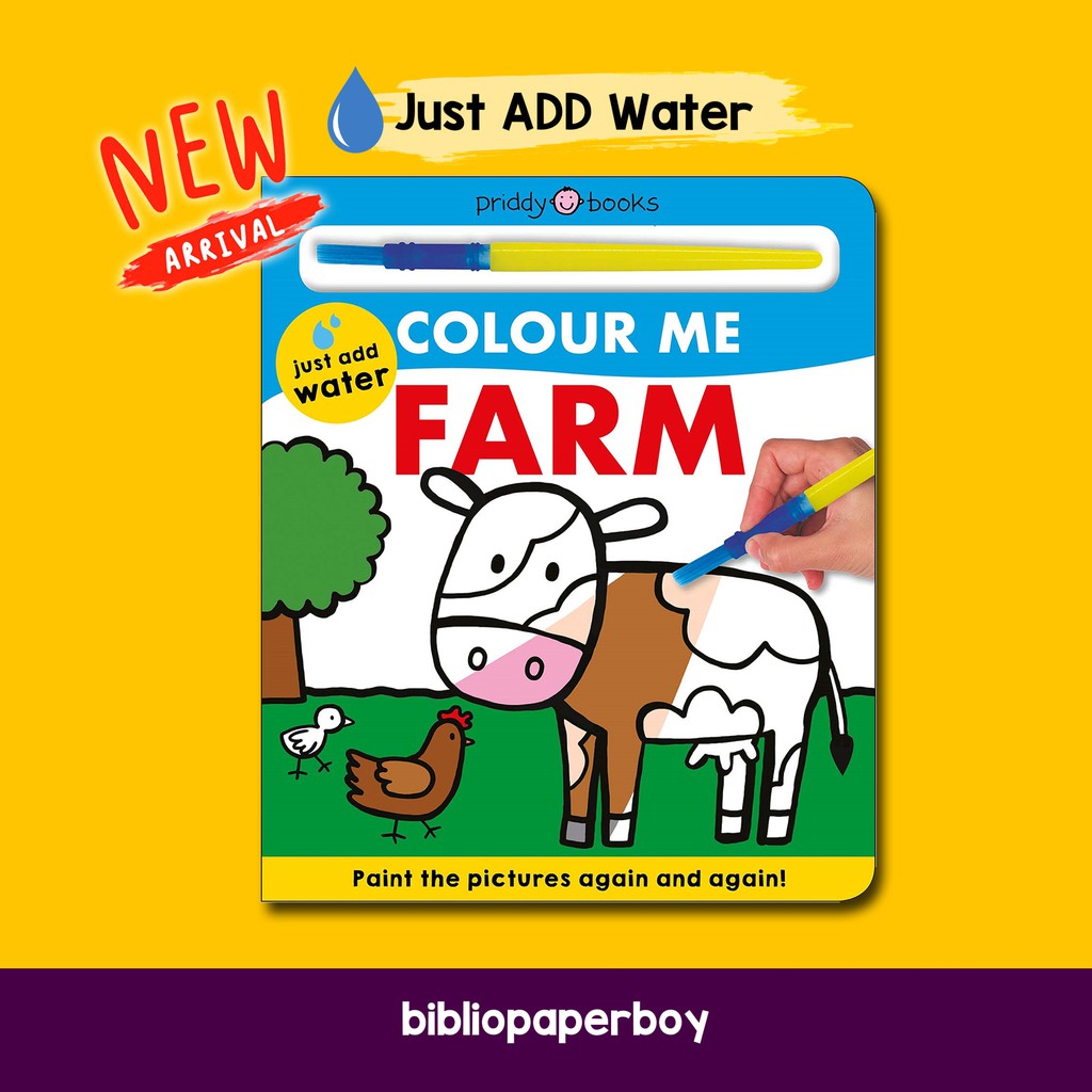 Colour Me (Just Add Water to Paint) Reusable Children Colouring Book