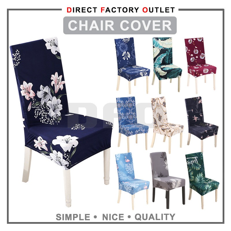 DFO Cushion Dining Chair Cover Fabric Cover Classic Floral Design Anti