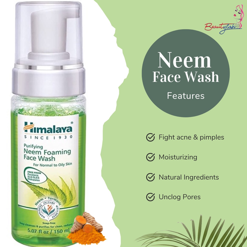 Foam Face Wash Face Cleanser Himalaya Neem Foam Face Wash Pencuci Muka