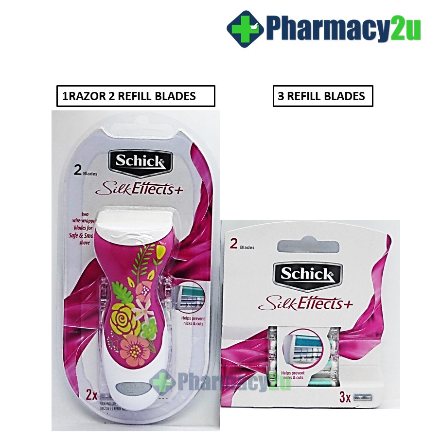 SCHICK SILK EFFECTS PLUS KIT SET / REFILL 3 CARTRIDGES Shopee Malaysia