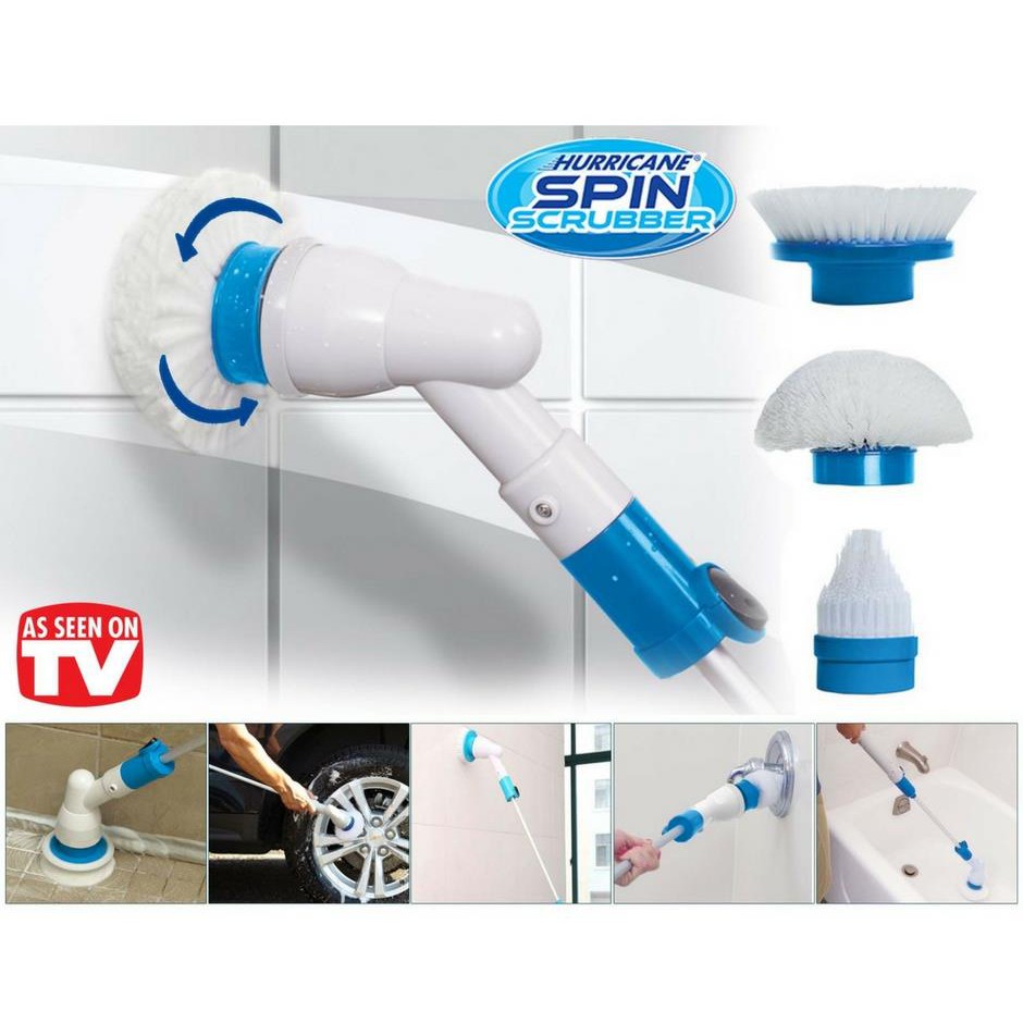 Hurricane Spin Scrubber Bathtub Tiles Power Cleaning Handle Rotating