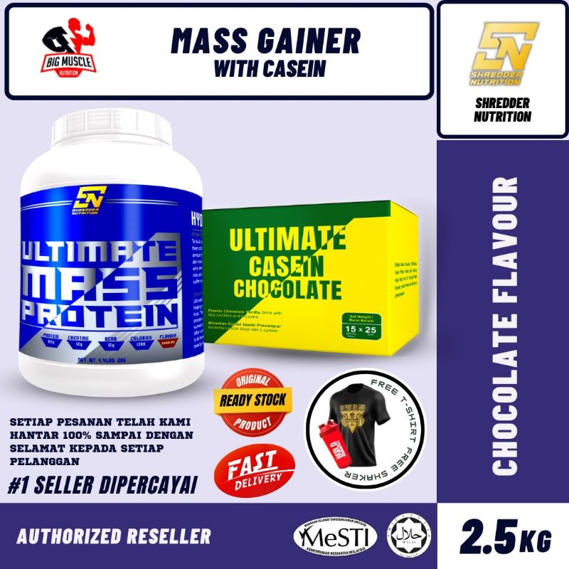 Mass Gainer Weight Gainer + Casein Protein Ultimate By Shredder