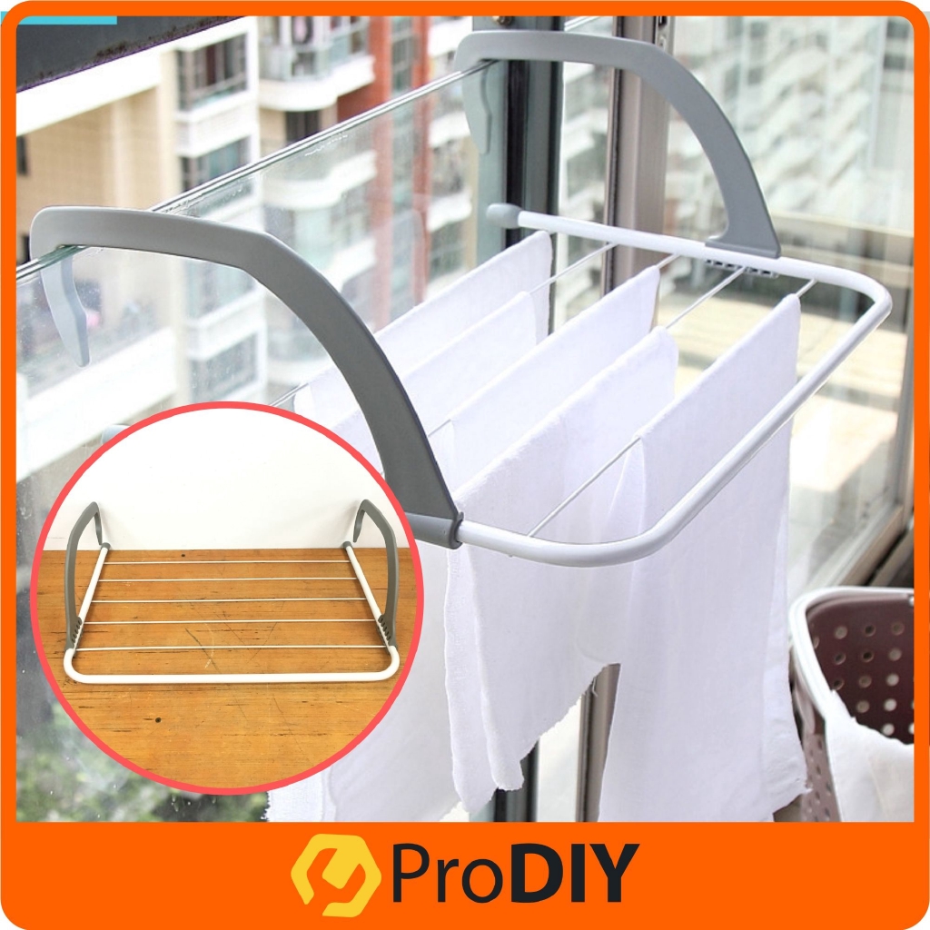 Multifunctional Foldable Indoor Outdoor Balcony Telescopic Shelf Hanger