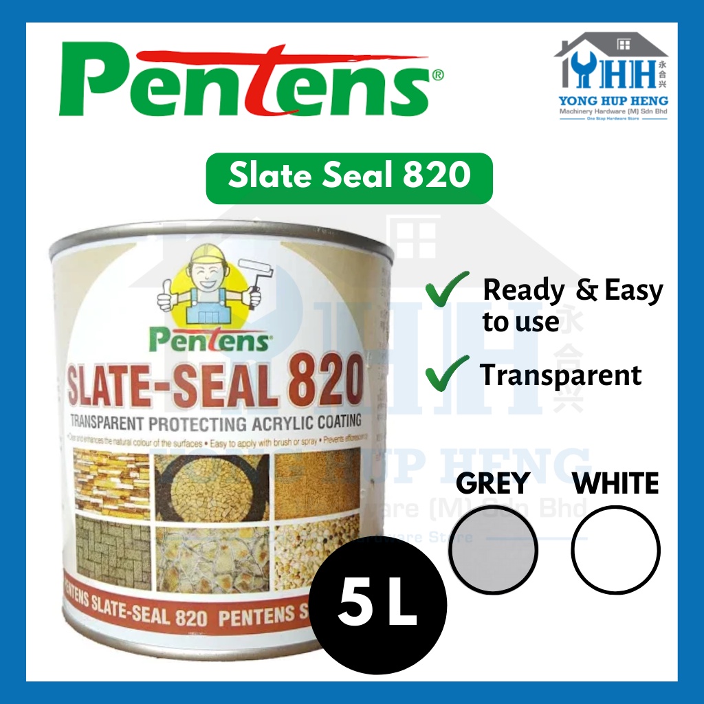 5LT PENTENS SLATESEAL 820 Transparent Acrylic Coating 5LT Shopee