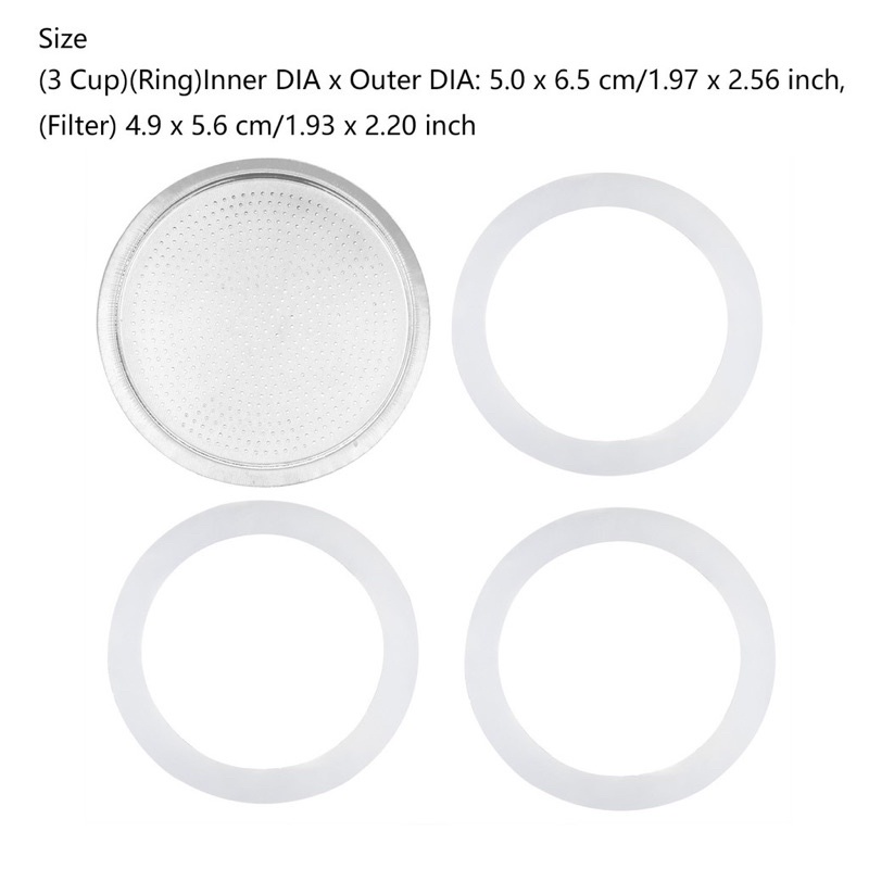 Seal Ring for Moka Pot Replacment Compertable Silicon Gasket For