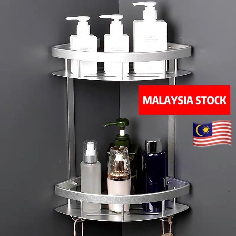MALAYSIA STOCK Bathroom storage rack free perforation/perforated space