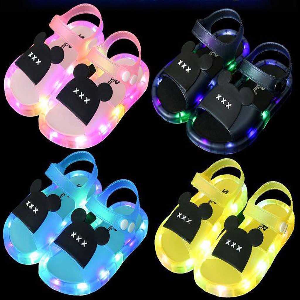 BSKSLF01 Baby light shoes baby led shoes LED Light Up Children Sandals