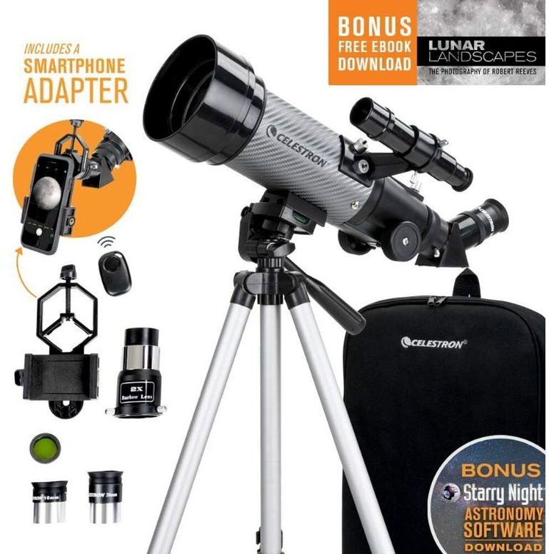 Celestron Travel Scope 70 DX Telescope (Deluxe Version) Shopee Malaysia