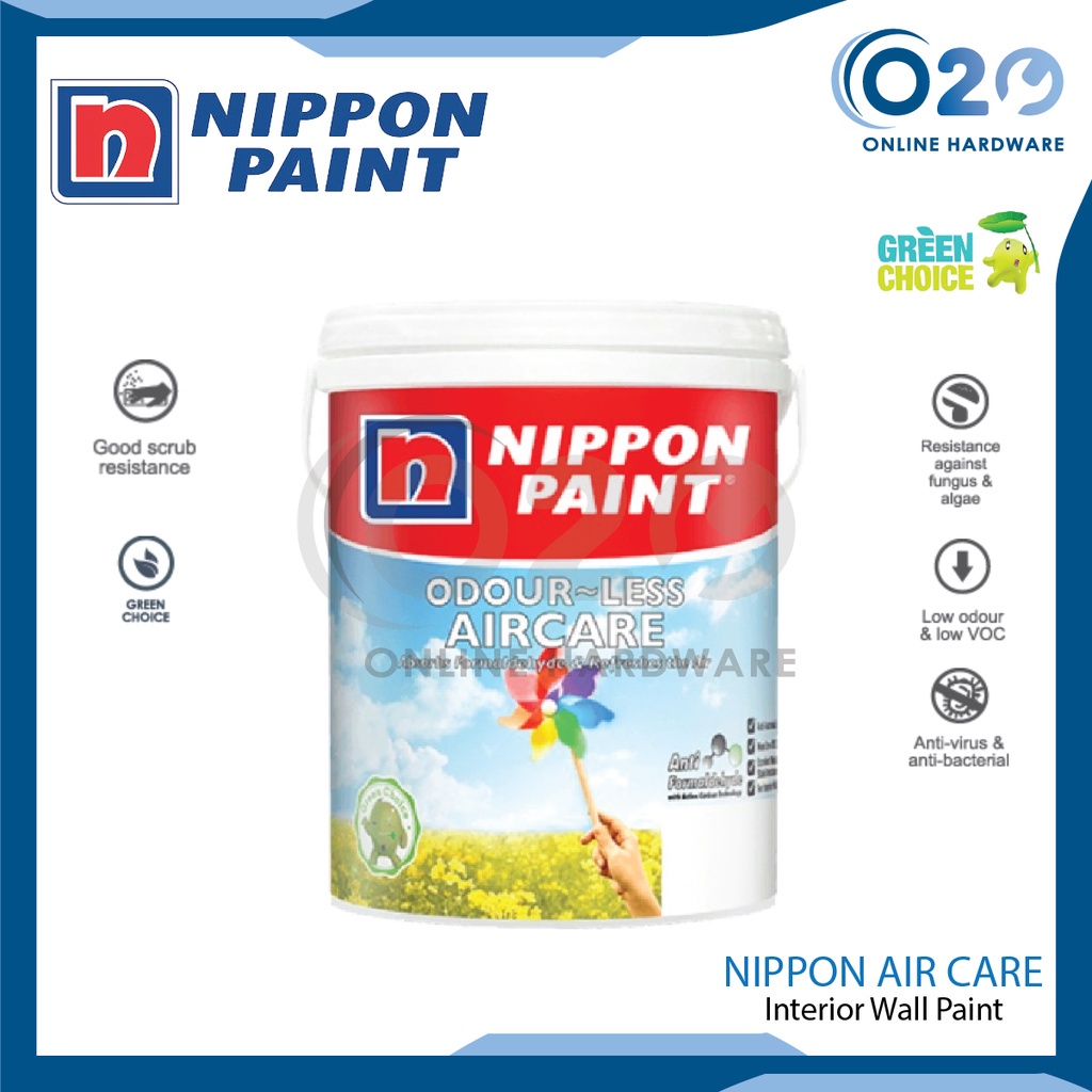 5L Nippon Paint Odourless Air Care Paint Cat Painting Cat Dinding Wall