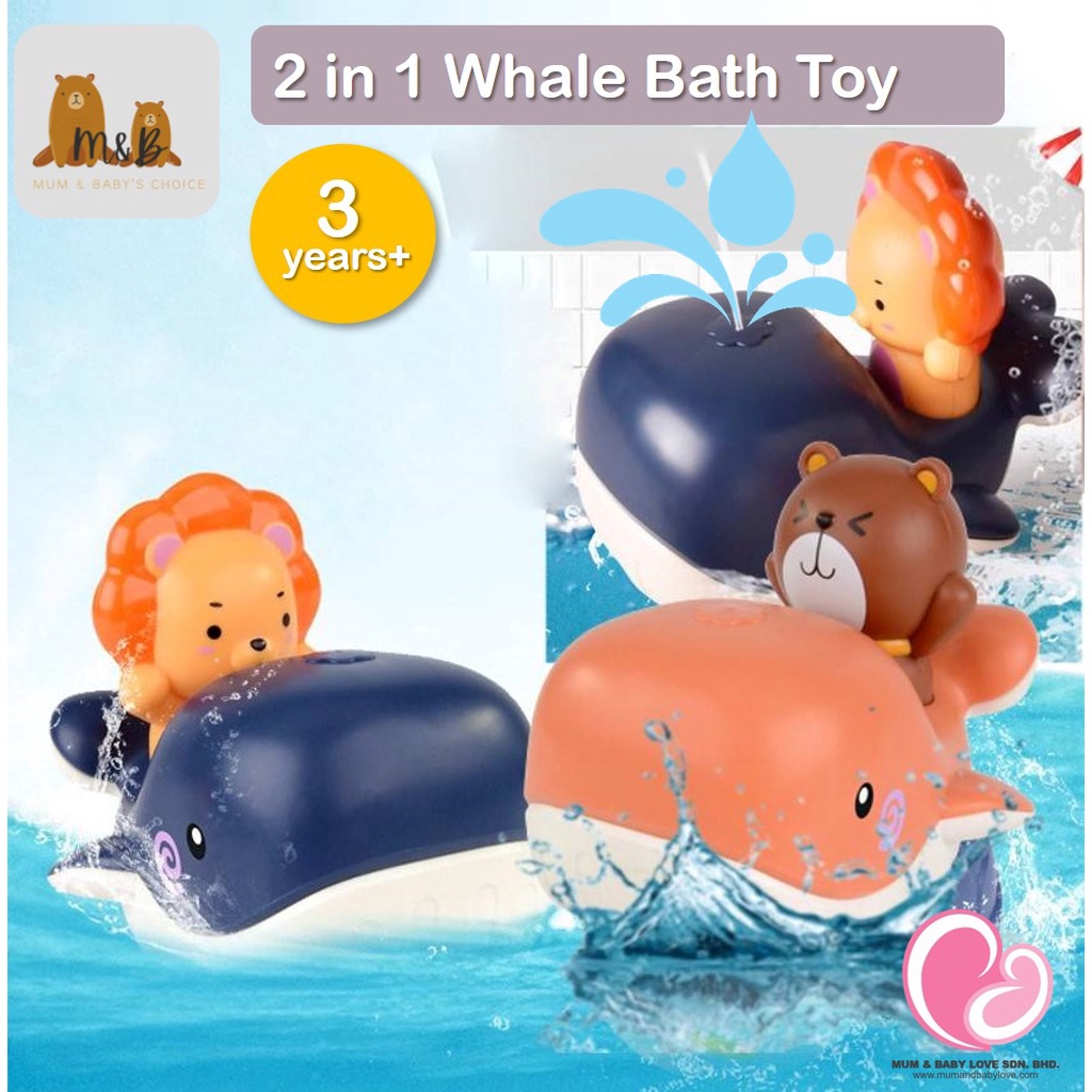 M&B 2 in 1 Whale Baby Bath Toy (3 years old+) Shopee Malaysia