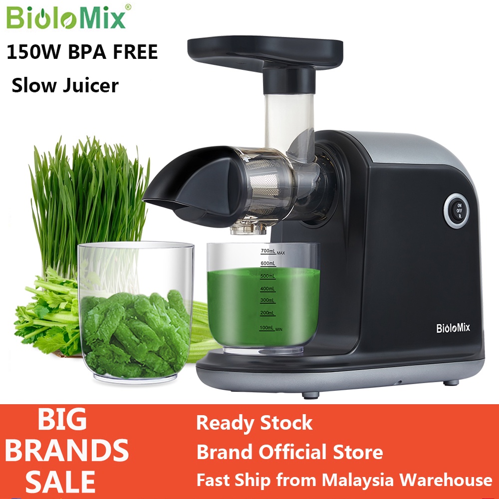 BioloMix BPA FREE Slow Juicer Fruit Vegetable Low Speed Masticating Auger Juice Extractor Cold