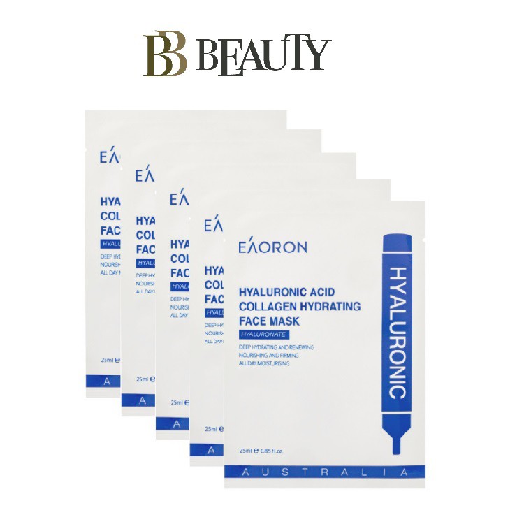 EAORON Hyaluronic Acid Glutathione Essence Face Mask (1/5 Pcs) Shopee