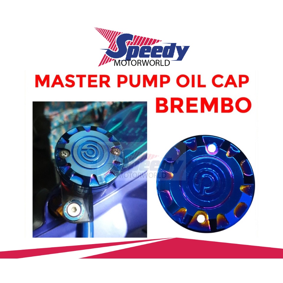 Master Pump Oil Cap ESPADA titanium blue silver brembo master pump