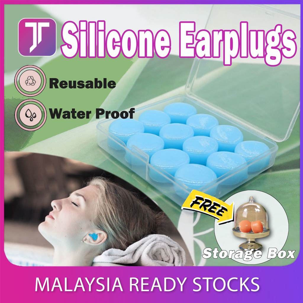 Jtravel Earplugs Soft Silicone Waterproof Reusable Swimming Diving