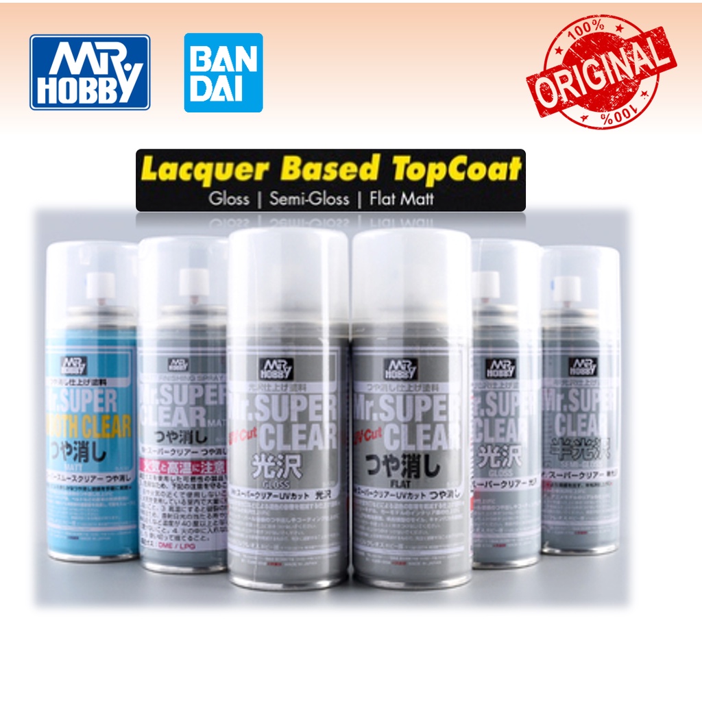 Mr. Hobby Top Coat Gundam Spray Mr.Super Clear Gloss Coat Flat Semi