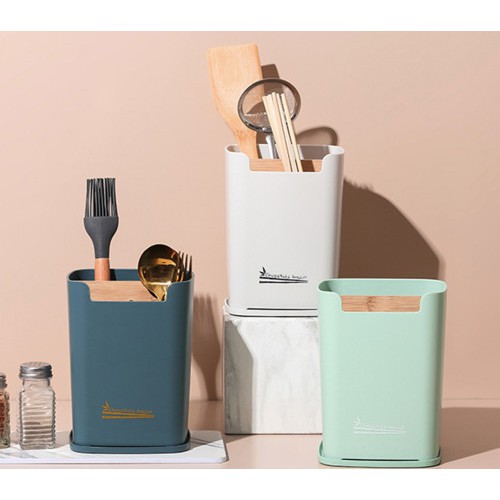 Cutlery Holder Nordic Wooden Muji Rack Storage Chopstick Fork Spoon