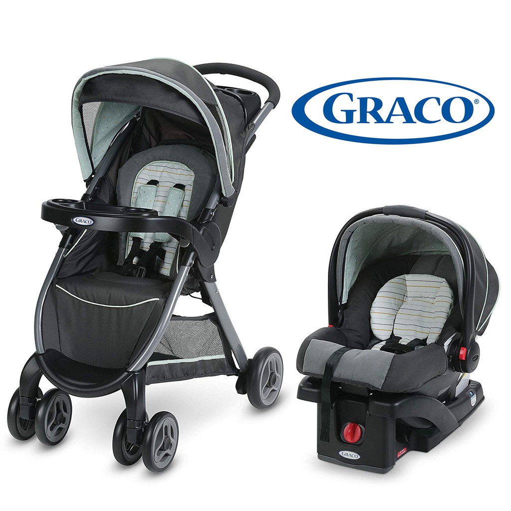 Graco FastAction Fold Travel System Includes FastAction Fold Stroller and SnugRide 30 Infant