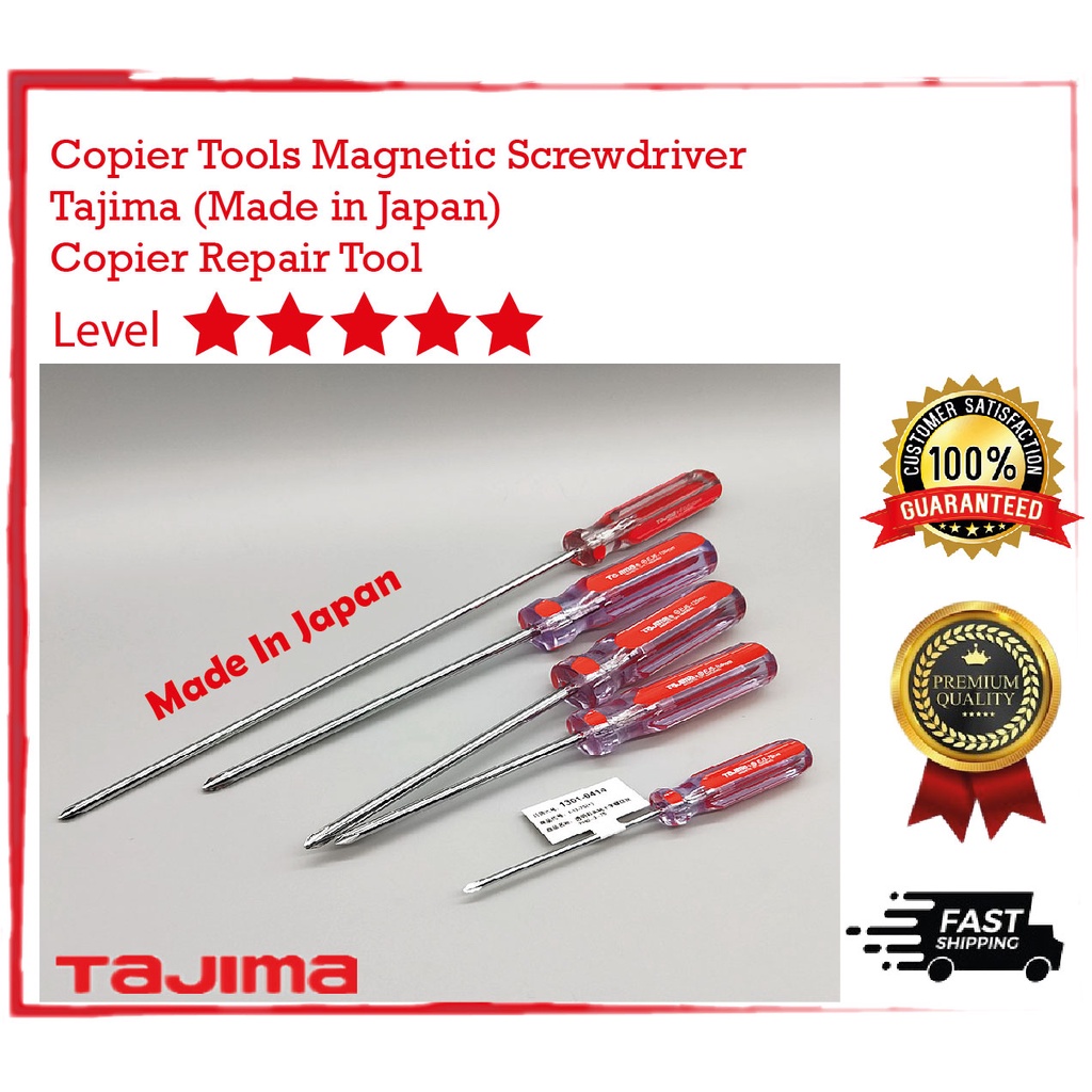 Copier Tools Professional Long Screwdriver (+)6mm TAJIMA