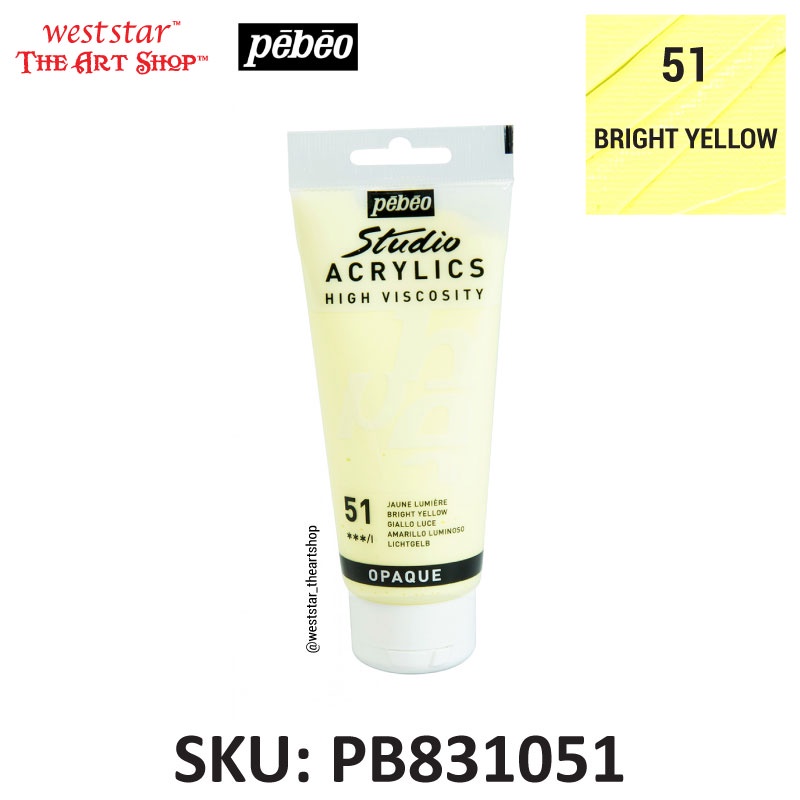 [WESTSTAR] PEBEO Studio Acrylic Paint 100ml Fine Acrylic Colour Non