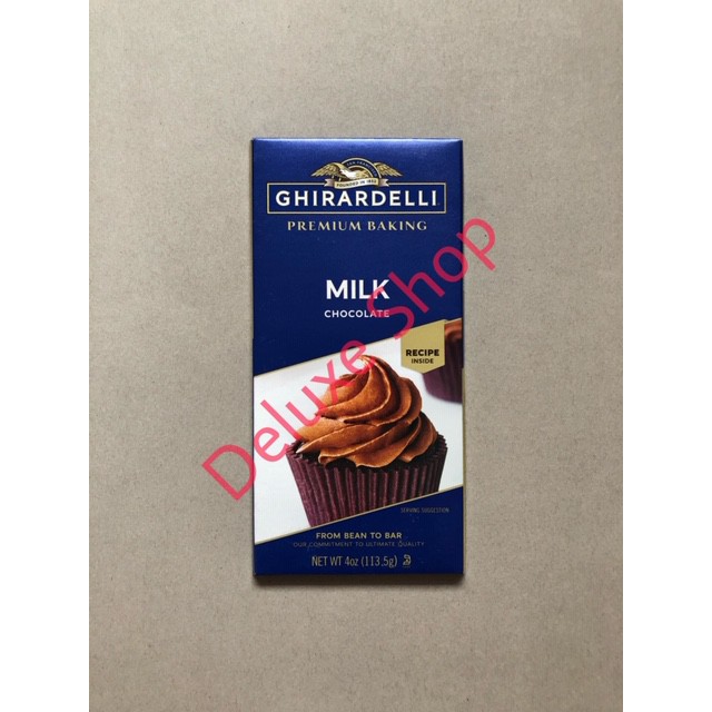 Ghirardelli Milk Chocolate Baking Bar 100g Shopee Malaysia