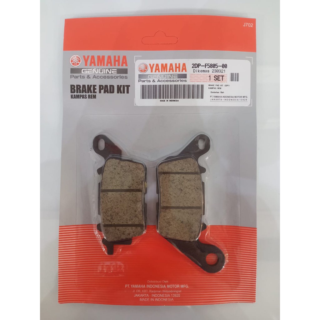 ORIGINAL FROM YAMAHA Y15 Y15ZR / EGO AVANTIZ 125 BRAKE PAD KIT FRONT