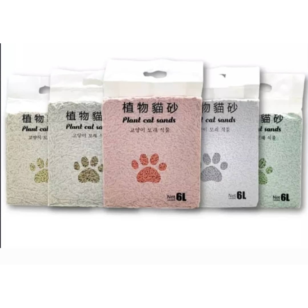 💚Flushable Plant Cat Sand Original Tofu Cat Litter 6L 💚 Natural Green