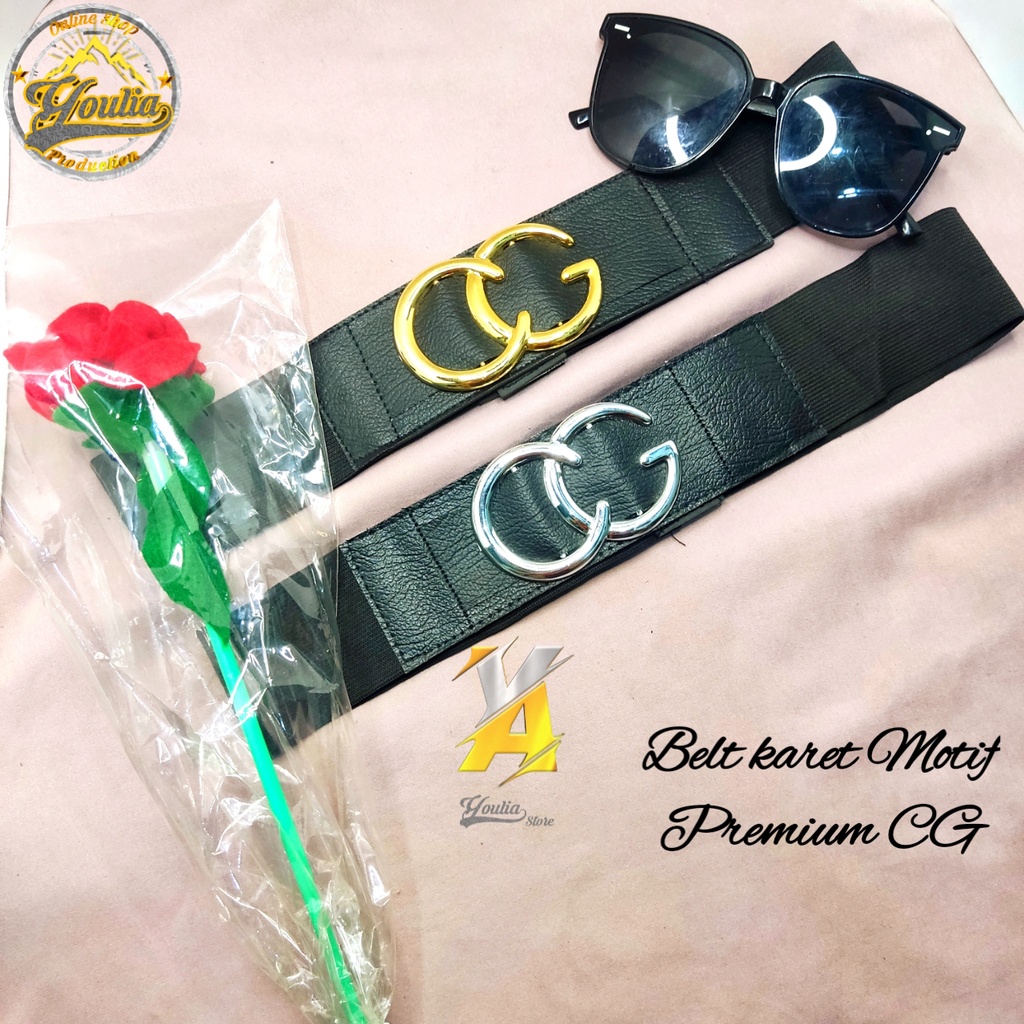 Yes Belt CG Belt Buckle Premium CG motif Rubber Belt Shopee
