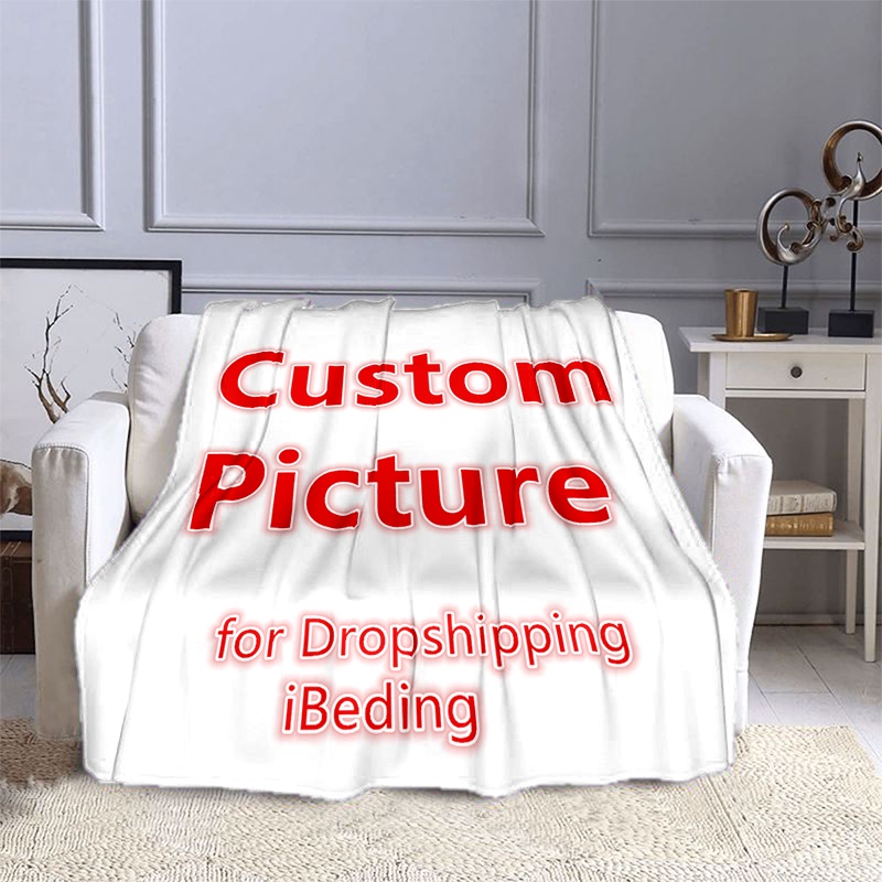 Custom Flannel Throw Blanket Personalized Photo Fleece Blankets for