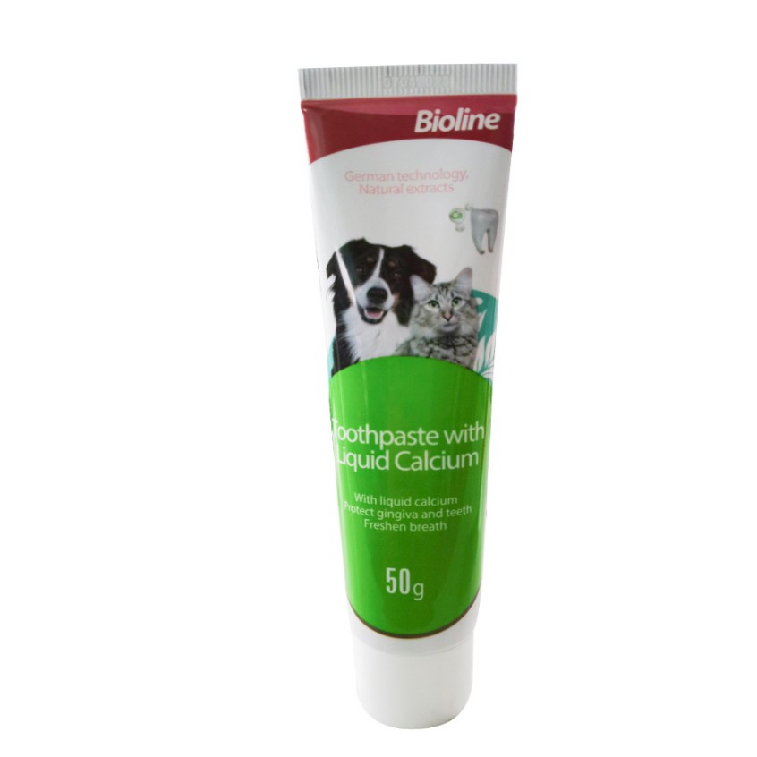Bioline Pet Toothpaste Set for Cats & Dogs (50g) with Probiotics