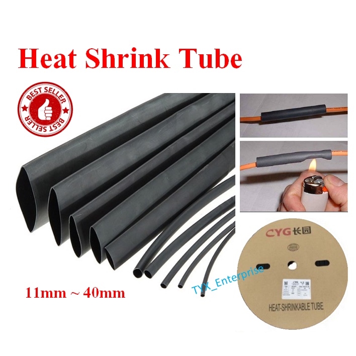 1 Meter Heat Shrink Tube /Heat Shrinkable Sleeving 11mm / 13mm / 14mm