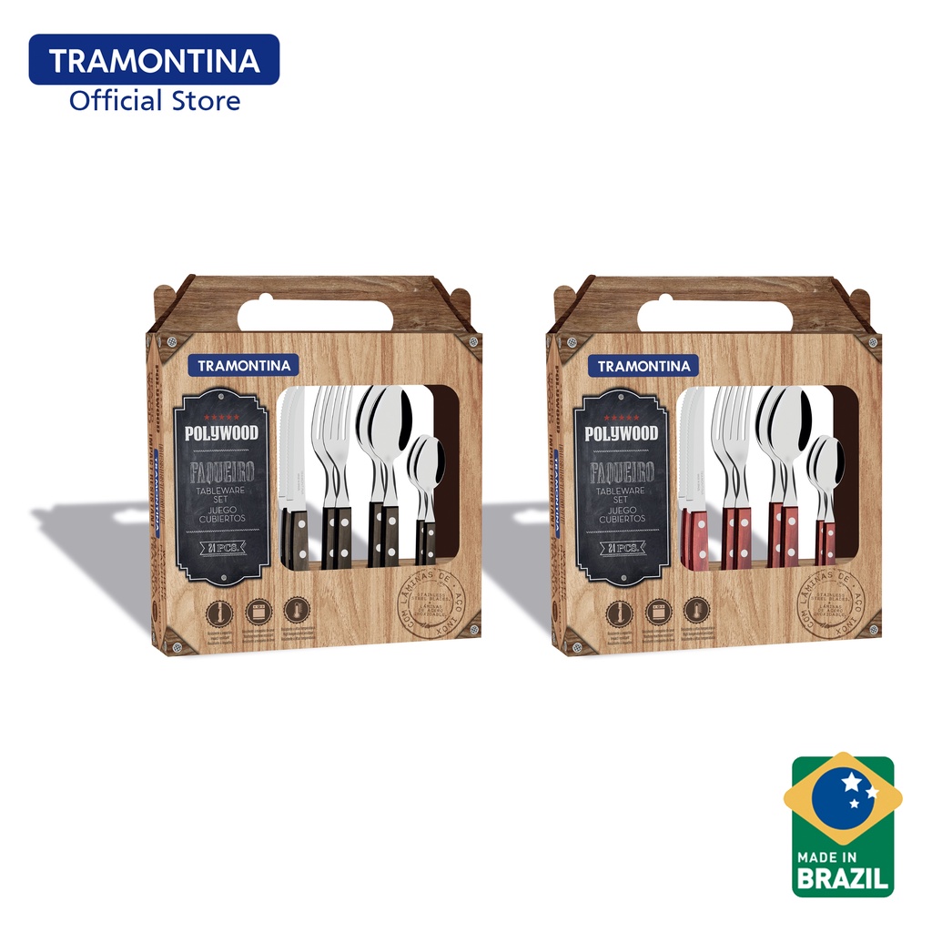 Tramontina Stainless Steel Tableware Set of 24pcs (Churrasco) Shopee Malaysia