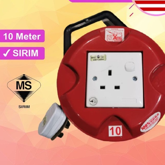 [READY STOCK] Round Extension Sirim Approved Cable Box Round Extension Trailing Socket Extension