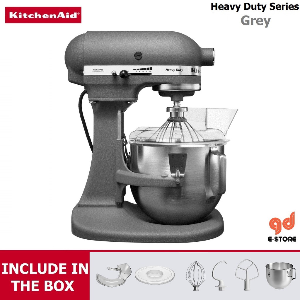 KitchenAid 5KPM50B BowlLift Heavy Duty Stand Mixer Grey (2 pcs 4.83L