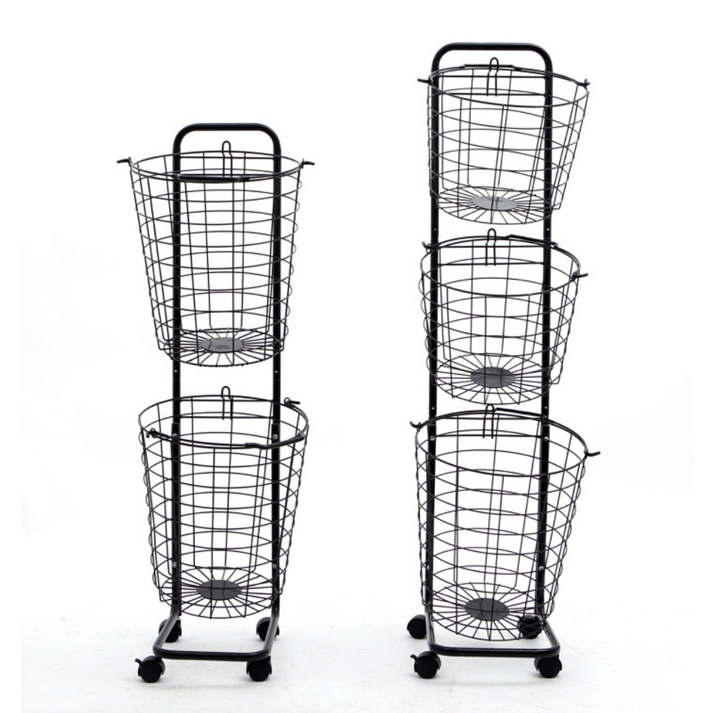 2/3 Layers Wired Laundry Basket Dirty Clothes Basket Bakul Baju Bakul