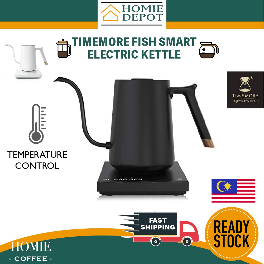 Timemore Fish Smart Electric Gooseneck kettle Pour Over Temperature