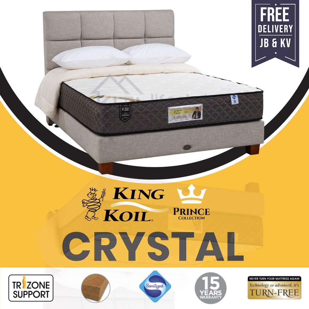 [NFS] King Koil CRYSTAL Mattress (10 inch), Tilam Size (King, Queen, Super Single, Single