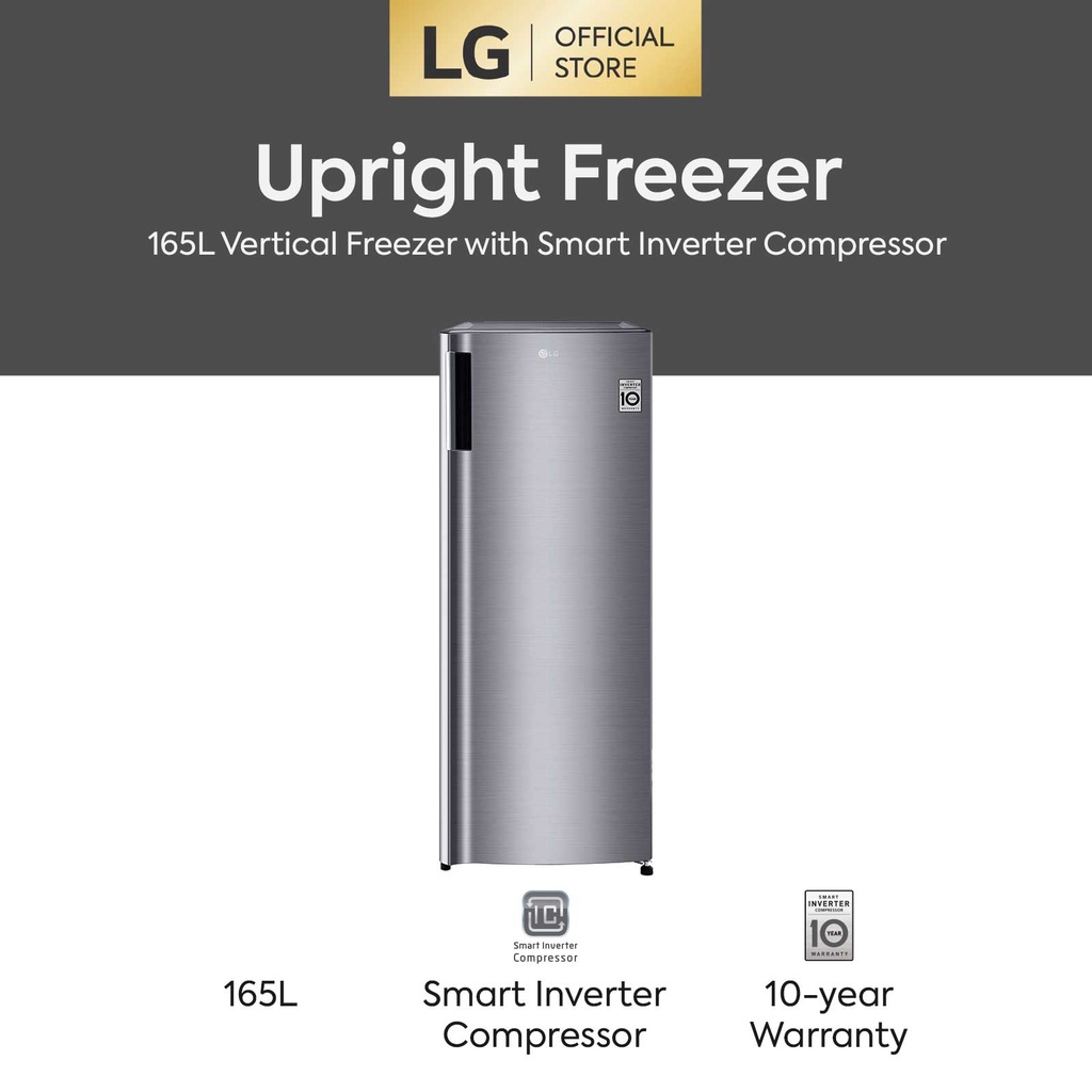 LG 171L Upright Freezer GN304SLBT with Smart Inverter Shopee Malaysia