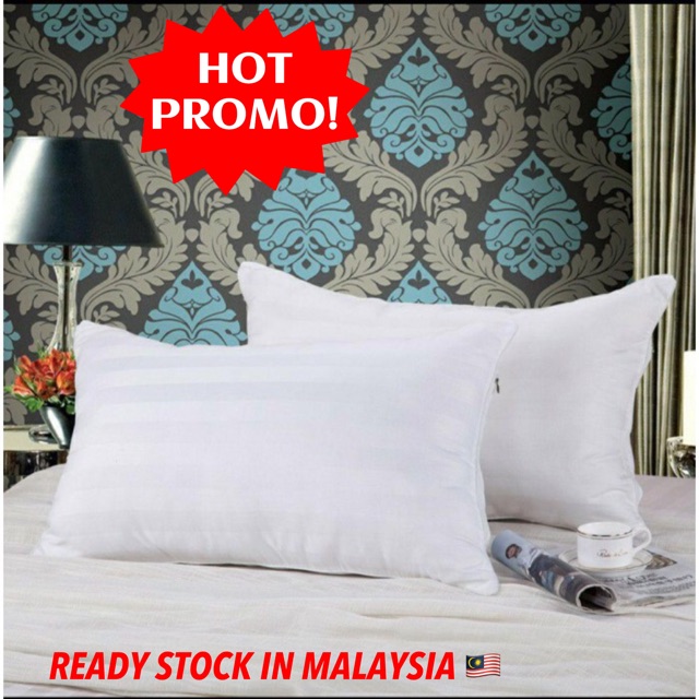 JIMAT💥2 PCS 5 STAR HOTEL PILLOW POLYESTER FIBRE / BANTAL HOTEL